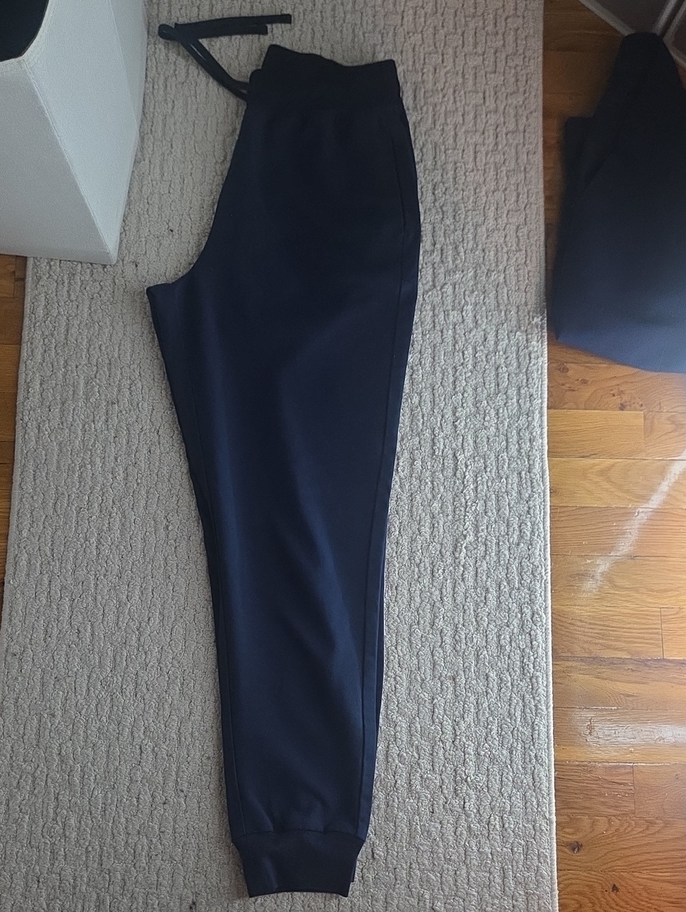 Womens Navy Drawstring Scrubs Jogger Pants